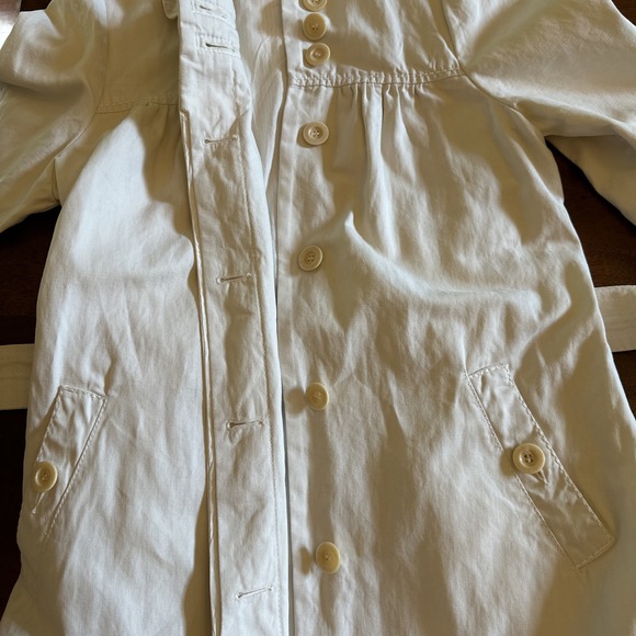 Woman's Long Trench Coat See By Chloe US Sz 4 Light Khaki Button Tie Waist - Picture 15 of 15